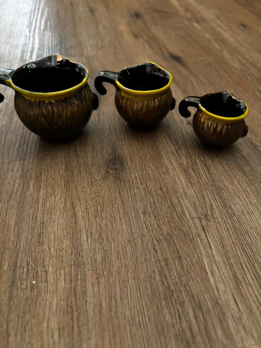 Lot 3 Black Americana Thames Anthropomorphic Clown face measuring cups - Picture 2 of 3